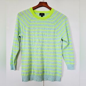 J.crew green and teal Italian Cashmere sweater size S